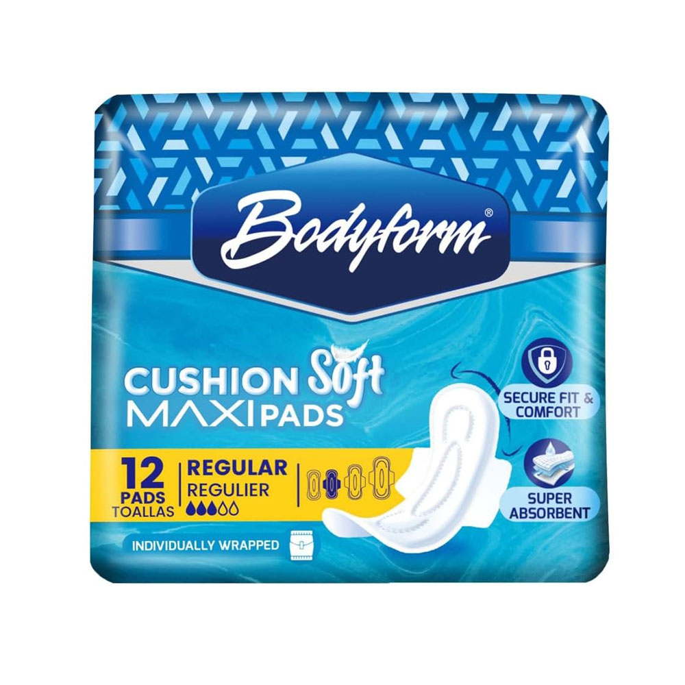 BF01567 Bodyform Cushion Soft Maxi Pad w/ Wings   24/12 cs