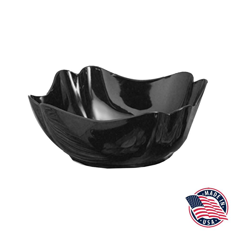 706 Black 6"x2" Square Tulip Bowl 24/cs - 706 6"X2" SQUARE BOWL, 2 CUPS