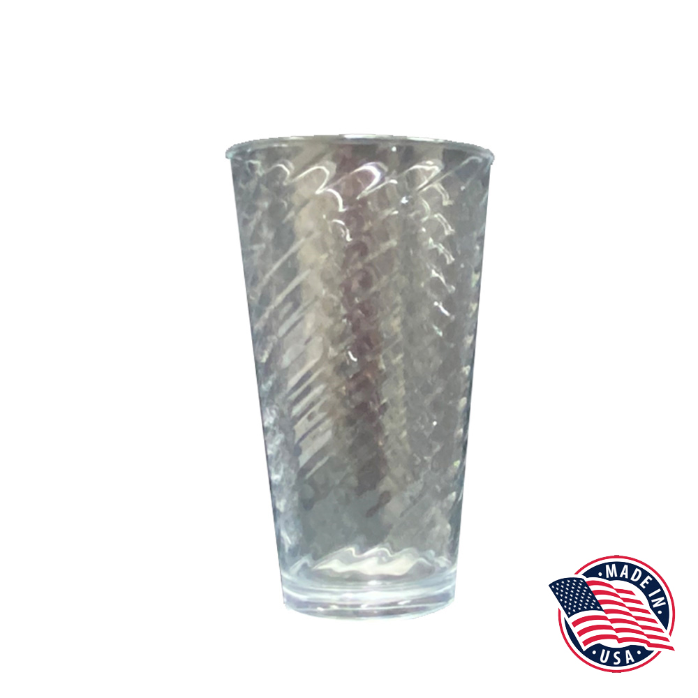 721 Clear 16 oz. Swirl Pint Tumbler 24/cs