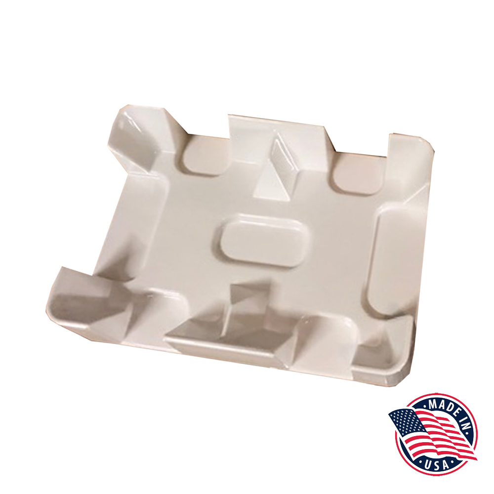 252 White 7 1/8"x5 1/16"x1 9/16" Polystyrene Playing Card Tray 12/cs - 252 WHITE PLAYNG CRD CNSTATRAY