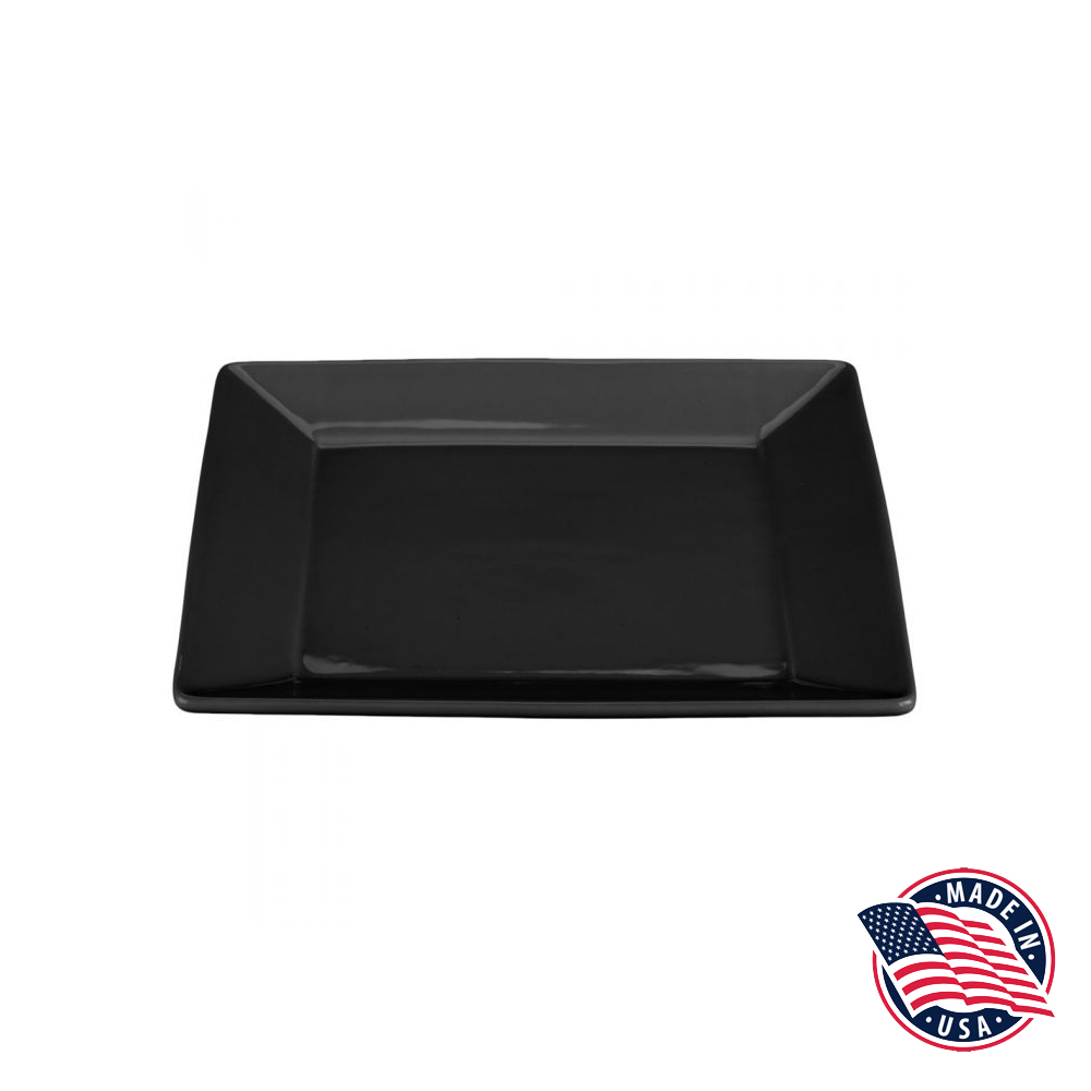 50/10 Black 12 oz. Square Polystyrene Light WeightBowl 10/12 cs