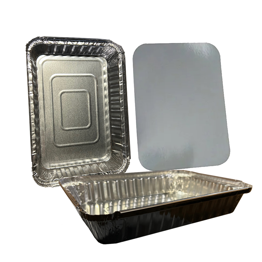 Y768BP Black Aluminum 1 1/5 lb. Oblong Pan Bulk   200/cs