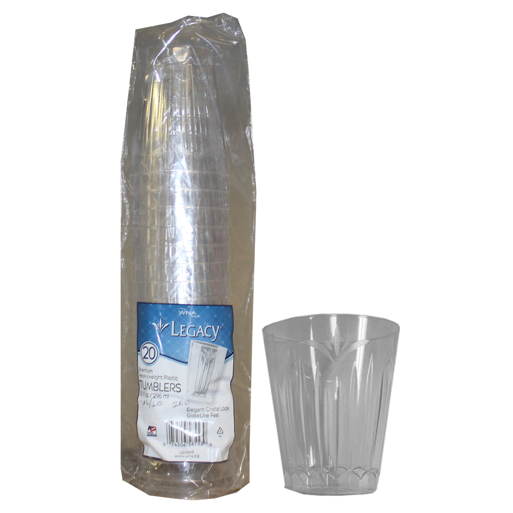 LG10 Clear 10 oz. Legacy Plastic Tumbler 12/20 cs