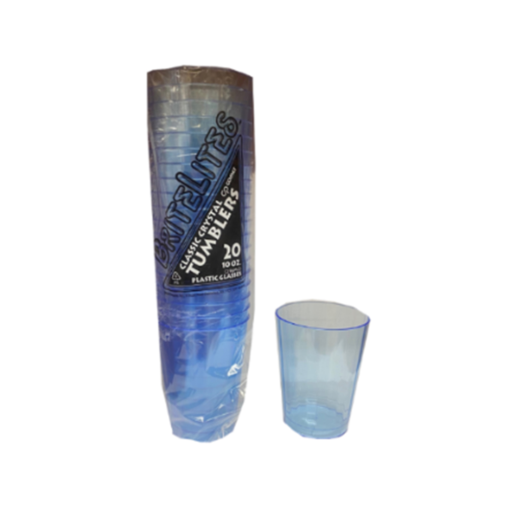 CC10BRIBL Blue 10 oz. Plastic Tumbler 12/20 cs