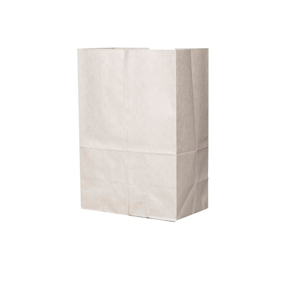 51041 Grocery Bag (Shorty) 20 lb. White Virgin Paper 500/bd. - 51041 20# WH SHORTY PAPER BAG