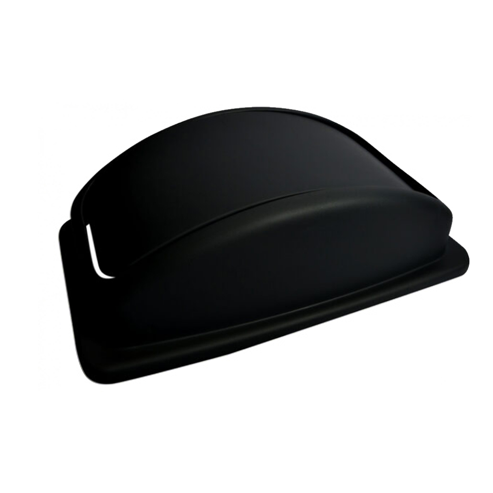 102302 Black 23 Gallon Rectangular Garbge Can Lid 10/cs