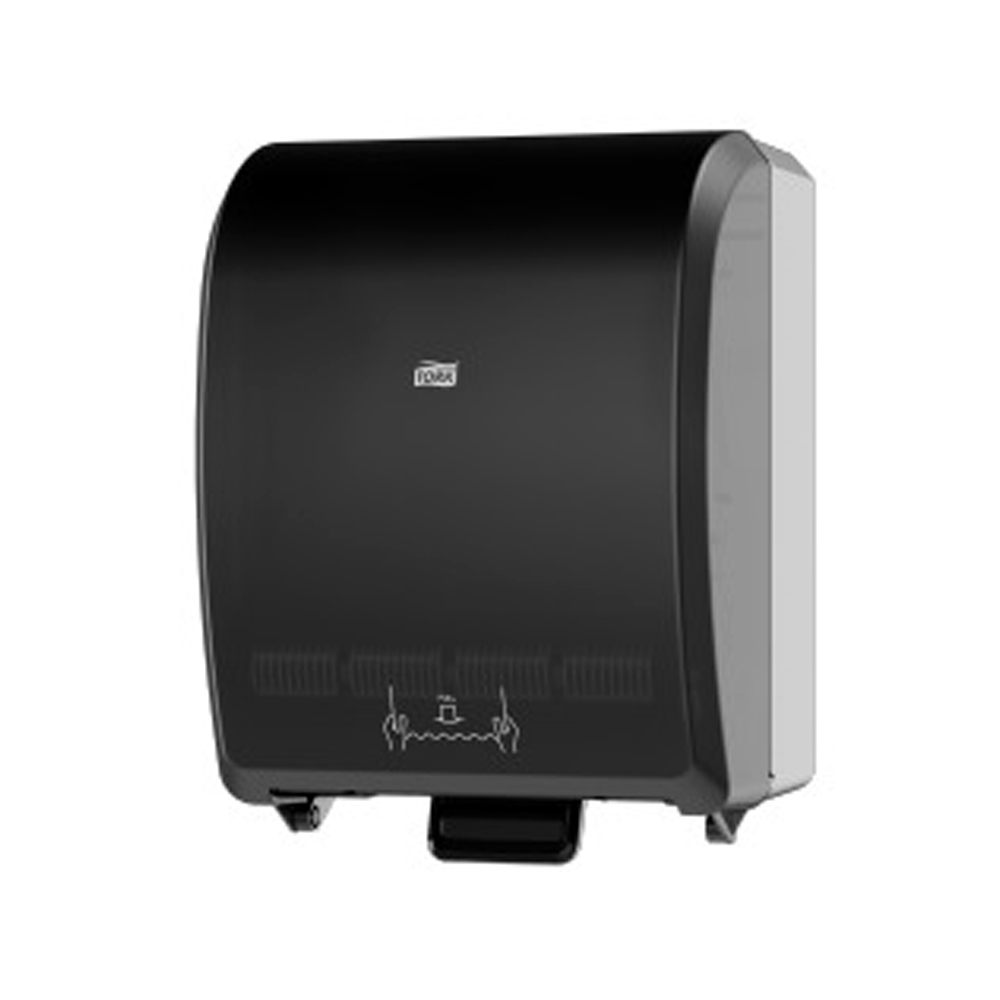 772828 Tork Black Plastic Mechanical Hand Towel Dispenser 1 ea. - 772828 BLK H80  TOWEL DISP