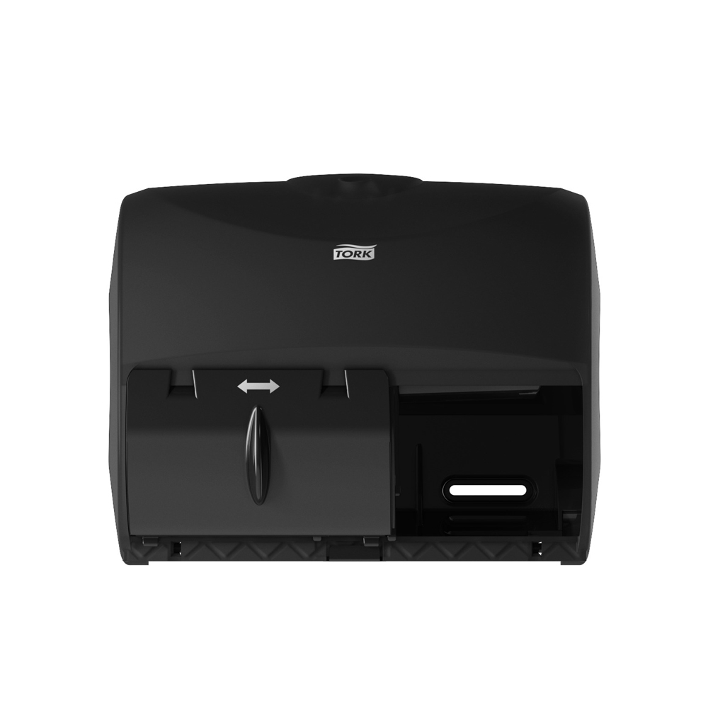 565728 Tork Black  Plastic Twin Bathroom Tissue Dispenser For Opticore 1 ea.