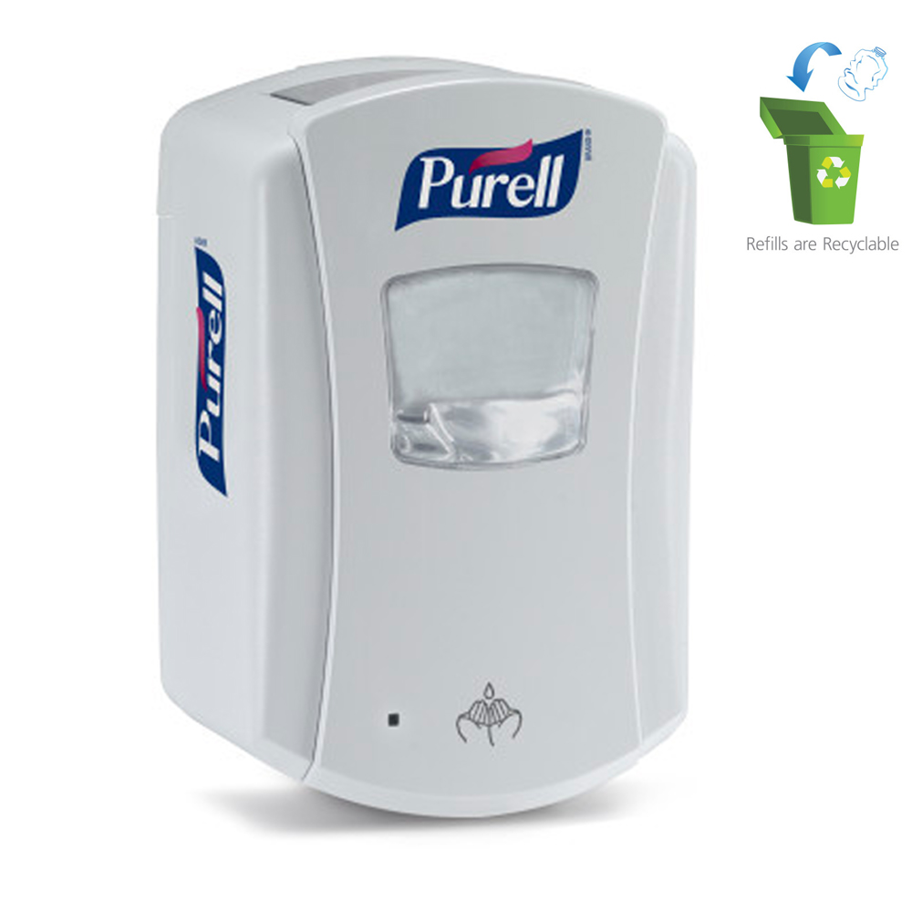 1320-04 Purell White LTX Automated Hands Free Sanitizer Dispenser 700 ml 1 ea.