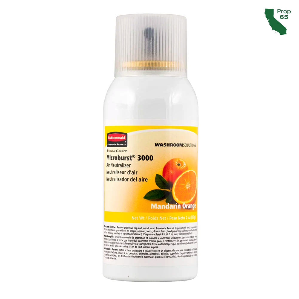 Rubbermaid Commercial - Microburst 3000 2 oz. Air Neutralizer Refill Mandarin Orange Scent FG40 - 4012581 OCBRZ MCRBST3000REFILL