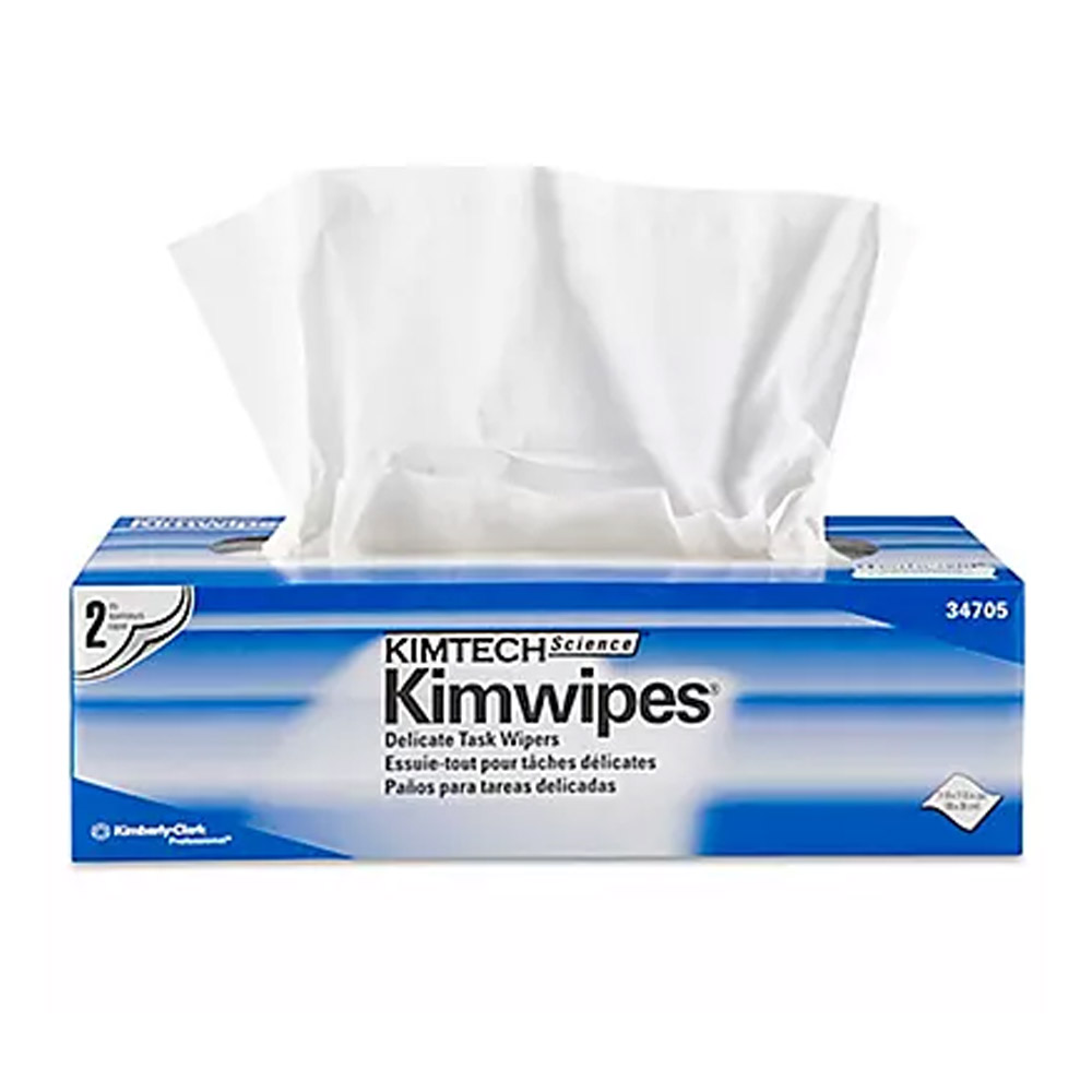 34743 Kim Wipes White 11.22"x12.3" 3 ply Delicate Task Wipes 15/100 cs - 34743 KIMTEK DELICATE TASKWPER