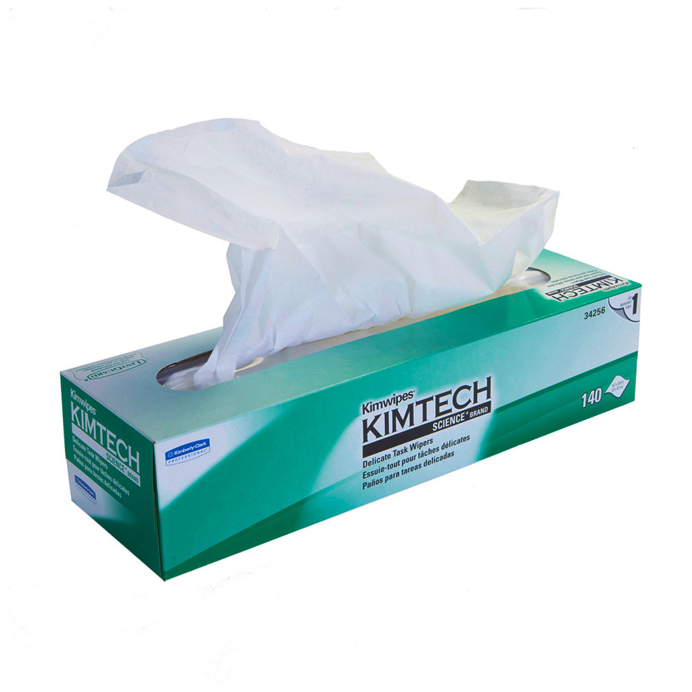 34256 Kim Wipes White 16.4"x14.43" 1 ply Delicate Task Wipes 15/144 cs - 34256 KIM DELICATE TASK WIPER