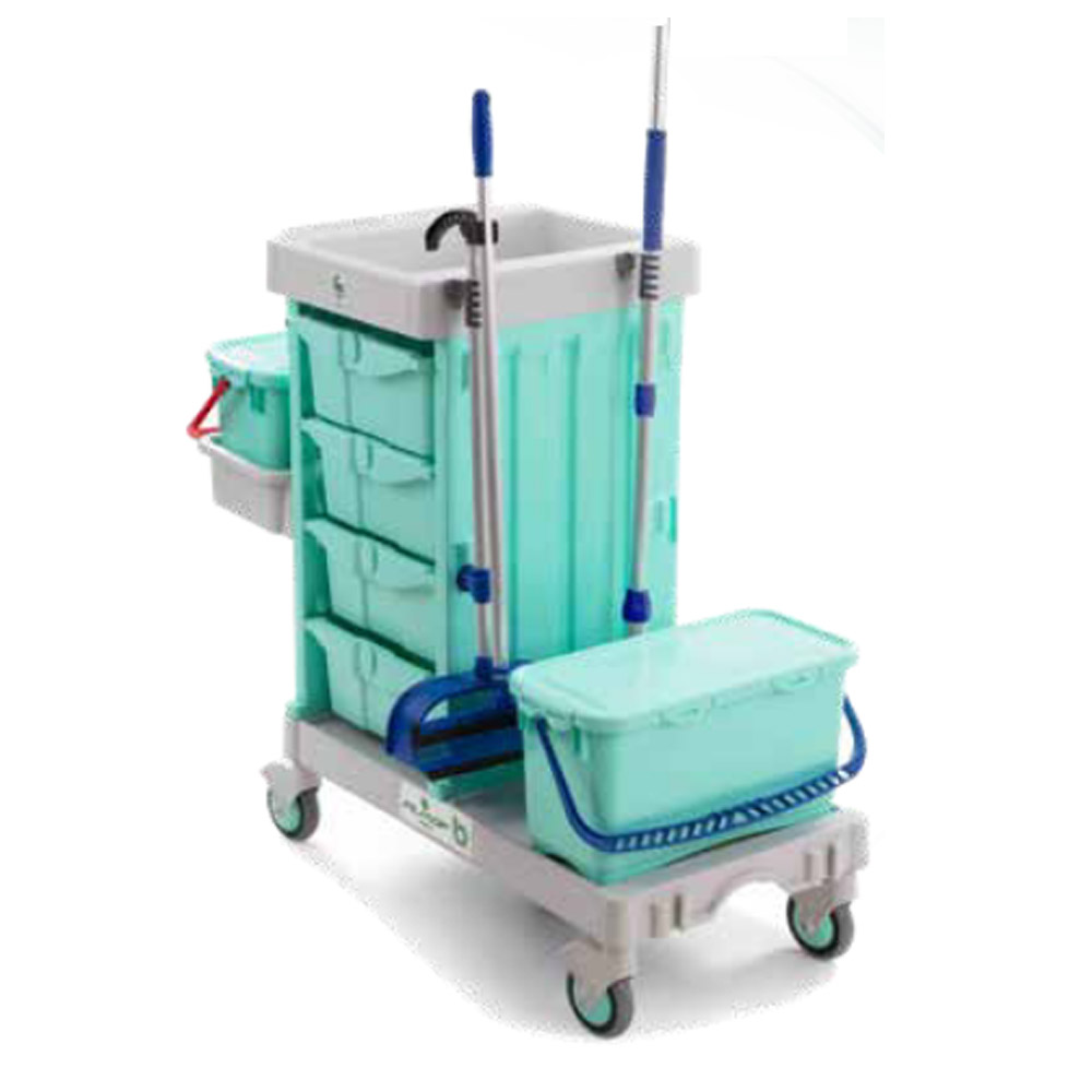 AZ057701Z903 AB Anti-Microbial Work Station Tower Cart w/ 5" Wheels 1 ea.