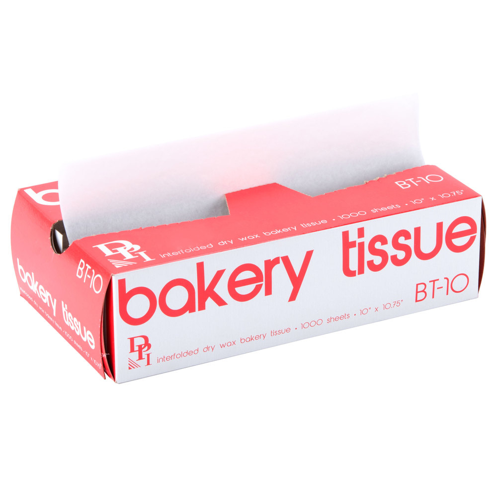 BT10 10"x10.75" Interfolded Bakery Tissue 8/1000 cs