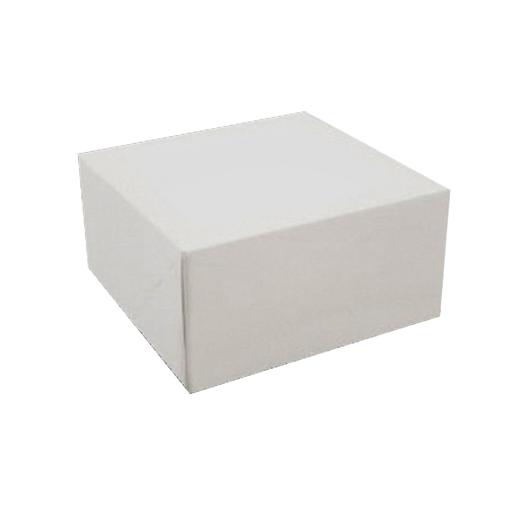 885B-261 Cake Box 8"x8"x5" White Chipboard 100/cs - 885B-261 8x8x5 NONWNDW CAKEBOX