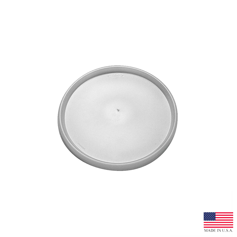 4JL Translucent 4 oz. Polystyrene Vented Lid 10/100 cs - 4JL  DART TRANS VENTED LIDS