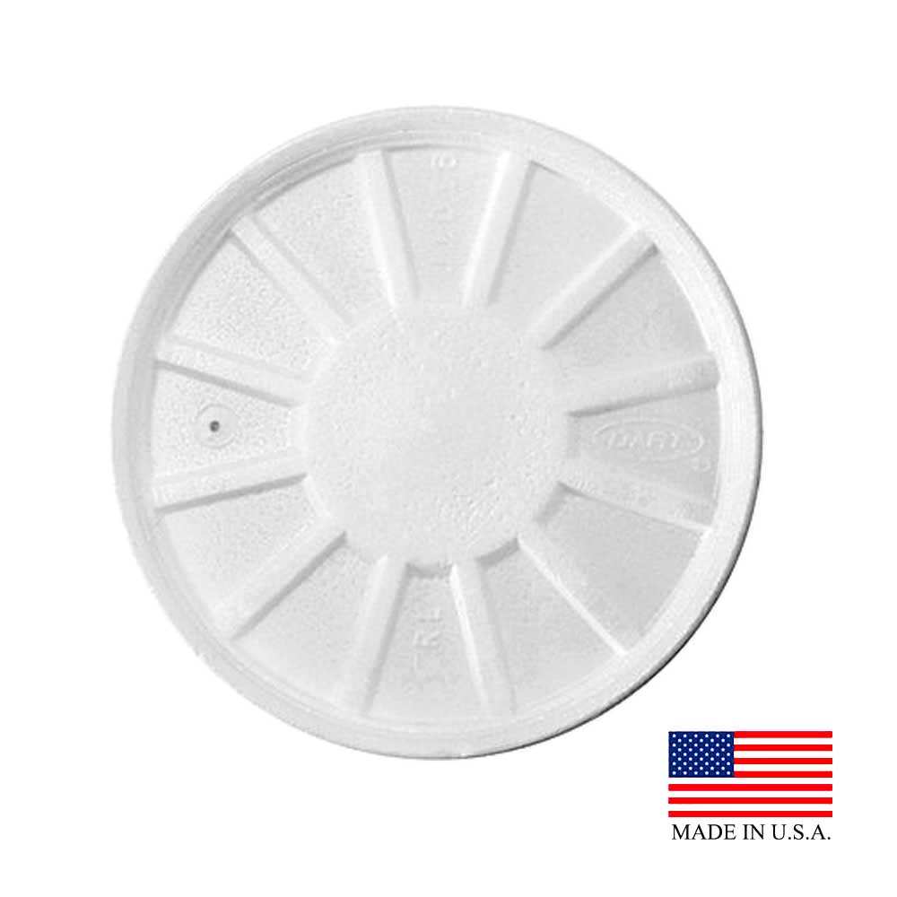 20RL White 5-32 oz. Foam Vented Lid 500/cs - 20RL DART FOAM VENT LID