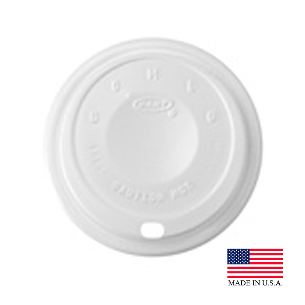 White 12-24oz Cappuccino Plastic Traveler Lid, White Lid 16EL