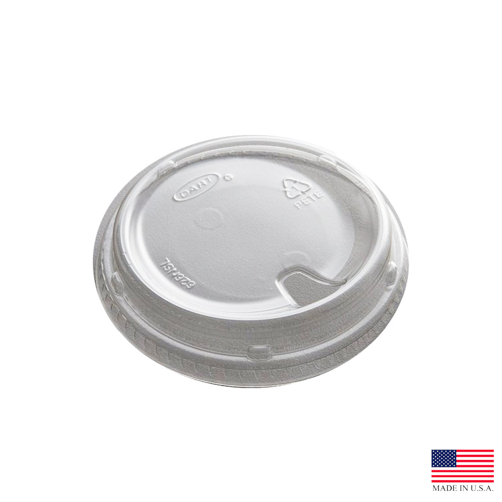 626NSL Prima Clear 12/16/20/24 oz. PET Flat Lid no Hole 10/100 cs