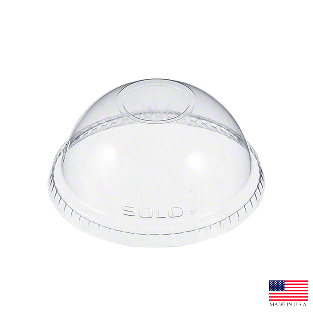 DNR640 Clear 12 oz. PET Dome Lid w/No Hole     (fits TP22) 10/100 cs