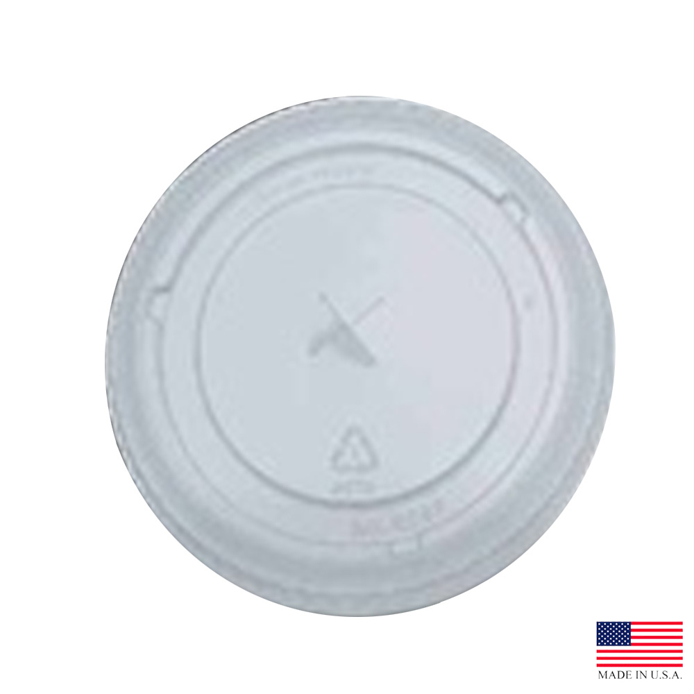 640TS-0090 Translucent 12 oz. Plastic Straw Slot Lid 25/100 cs - 640TS-0090 12z STRAW SLOT LID