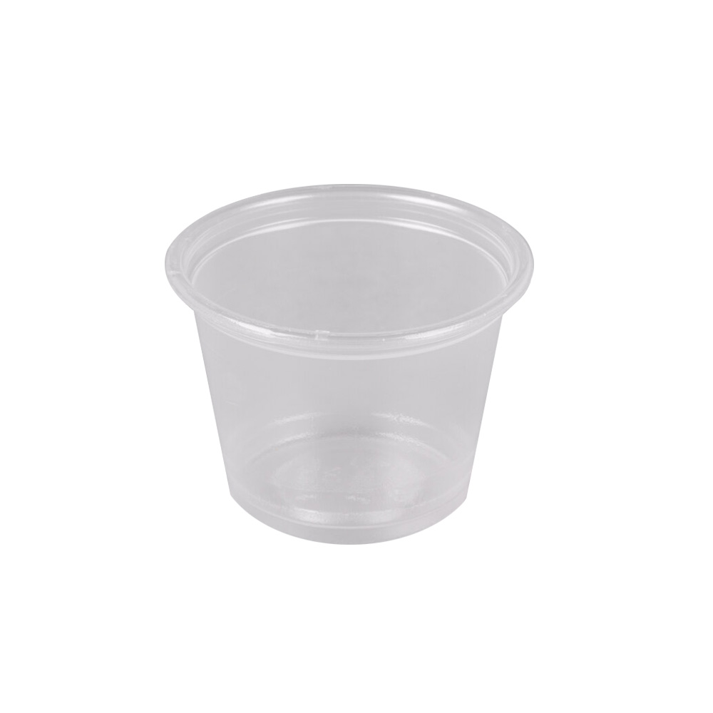 PC100/9505192 Translucent 1 oz. Plastic Souffle Cup 10/250 cs - PC100/9505192 1z PLAS SOUF CUP