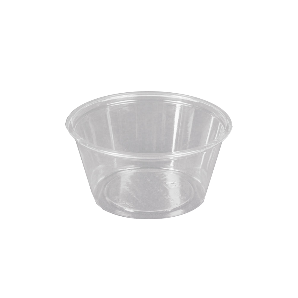 GPC200/9509302 Greenware Clear 2 oz. Compostable Souffle Cup 10/200 cs - GPC200/9509302 2z GW SOUFL CUP