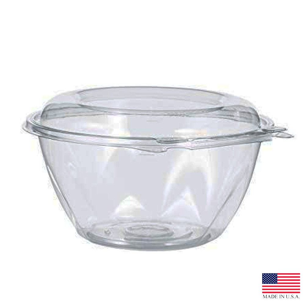 CTR32BD SafeSeal Clear 32 oz. Tamper-Resistant Plastic Bowl & Dome Lid  2/75 cs - CTR32BD CL32z SAFSEAL BWL/DMLD