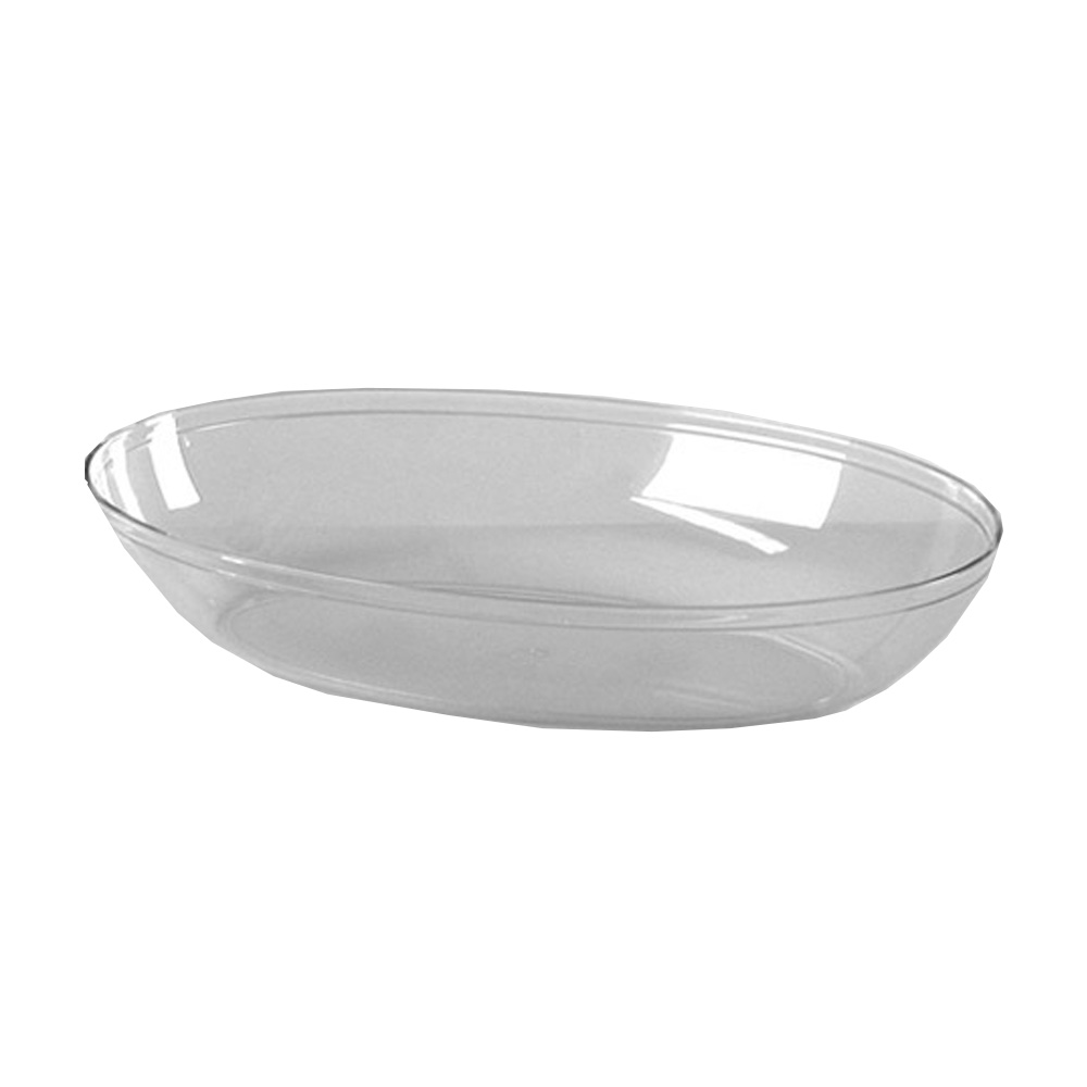 A7QTCL Caterline Pack N Serve Clear 1 Qt. Oval Plastic Luau Bowl 50/cs - A7QTCL QUART CLEAR LUAU BOWL