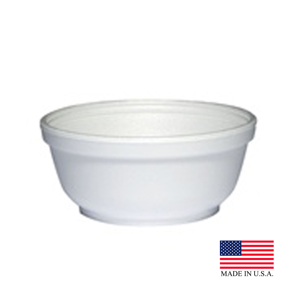 8B20 White 8 oz. Foam Bowl 20/50 cs    .