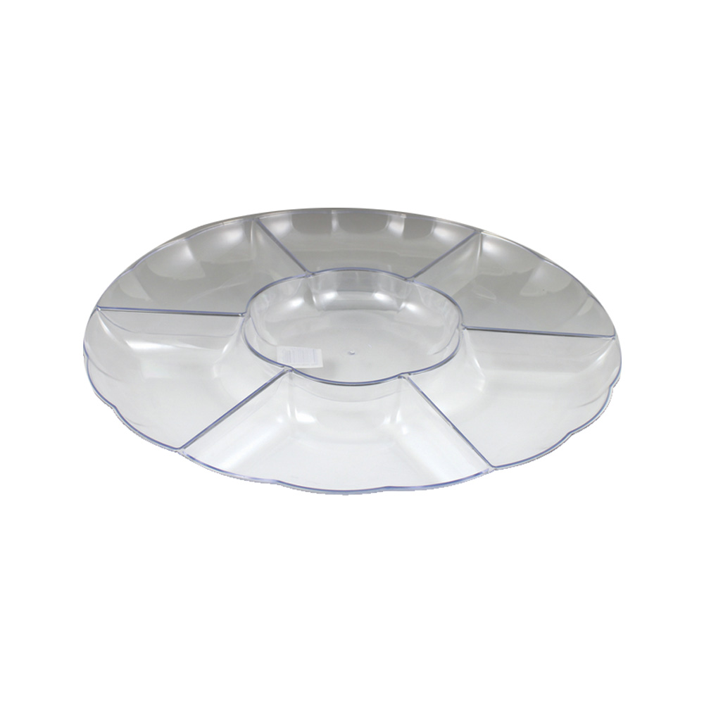 MPI10186C Sovereign Clear 18" Plastic Sectional Tray 12/cs