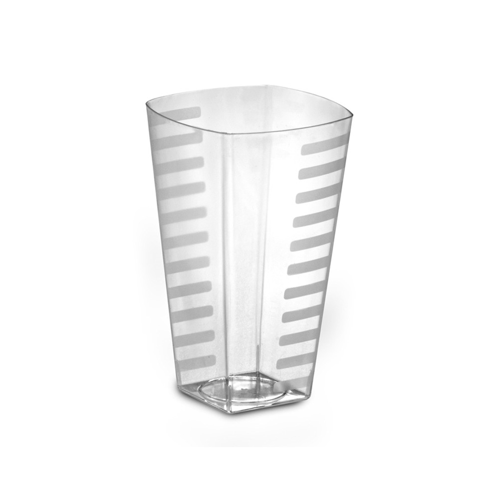 EMI-ST12 Squares Clear 12 oz. Square Plastic Tumbler 12/14 cs