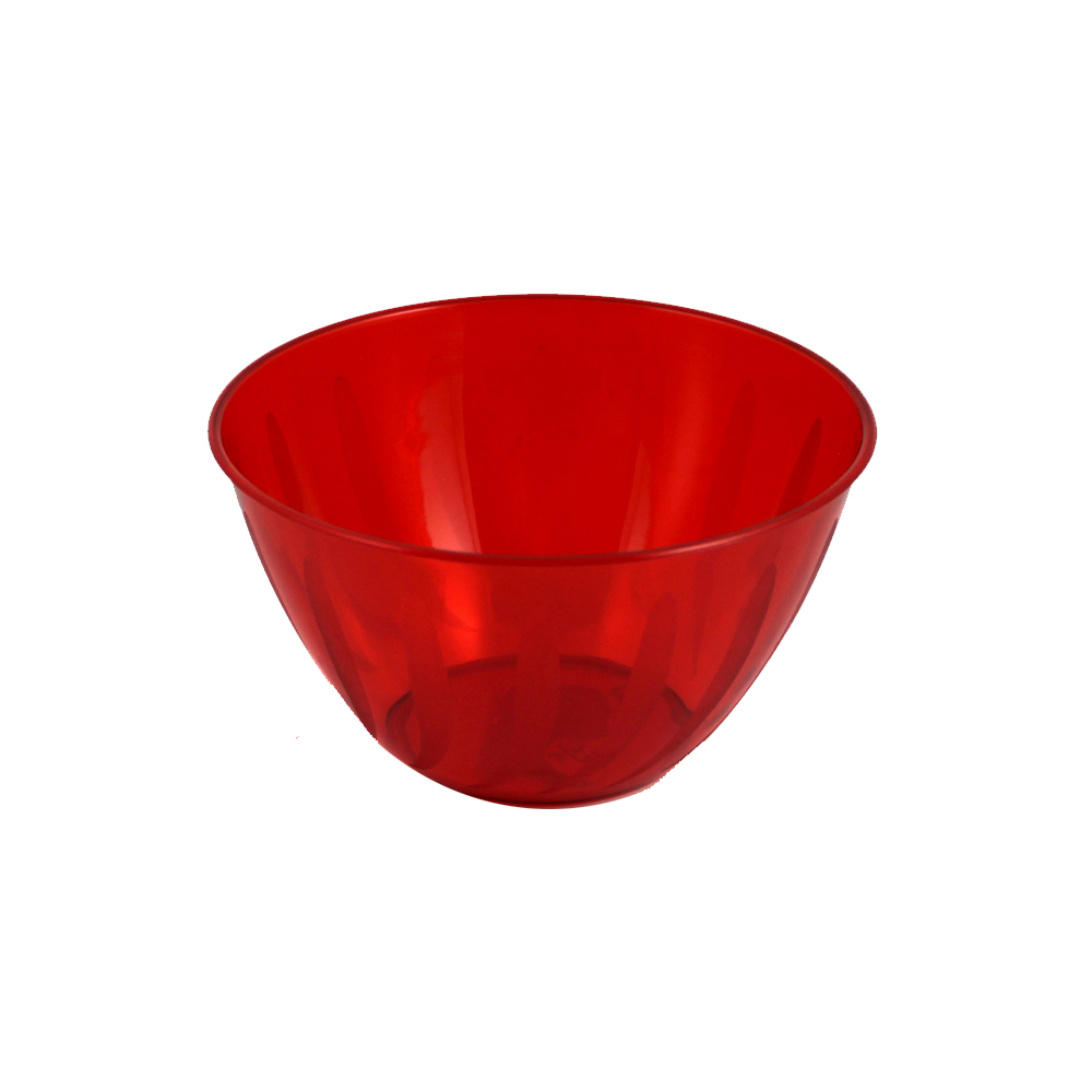 MPI-90827 Swirls Red 24 oz. Plastic Bowl 36/cs - MPI-90827 RED 24 OZ SWIRL BOWL