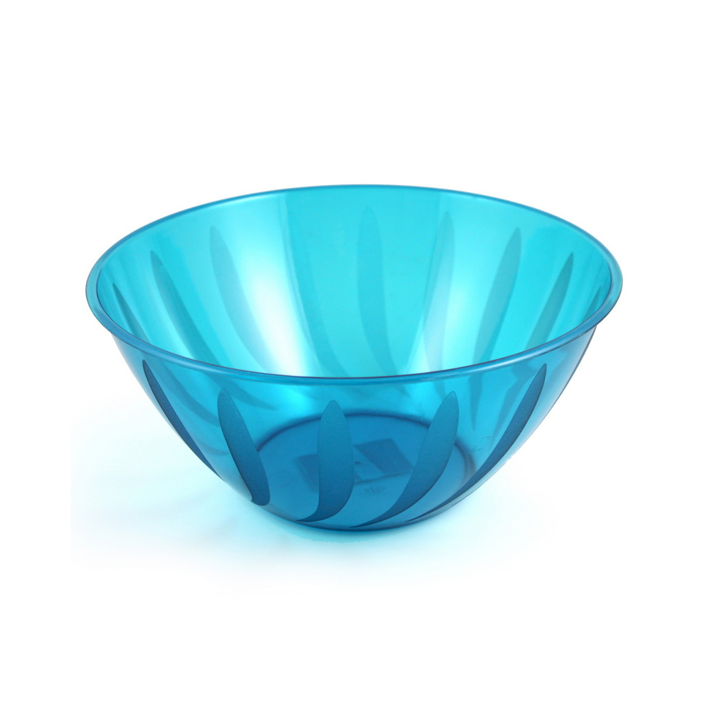 MPI-90854 Swirls Blue 24 oz. Plastic Bowl 36/cs - MPI-90854 BLUE 24OZ SWIRL BOWL