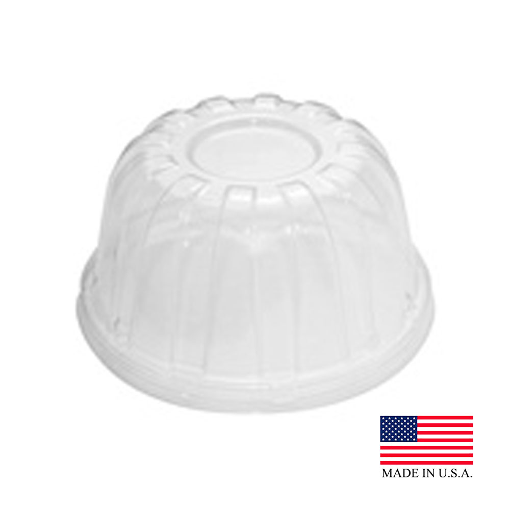 12HDLC Clear 6-14 oz. Polystyrene High Dome Lid 20/50 cs