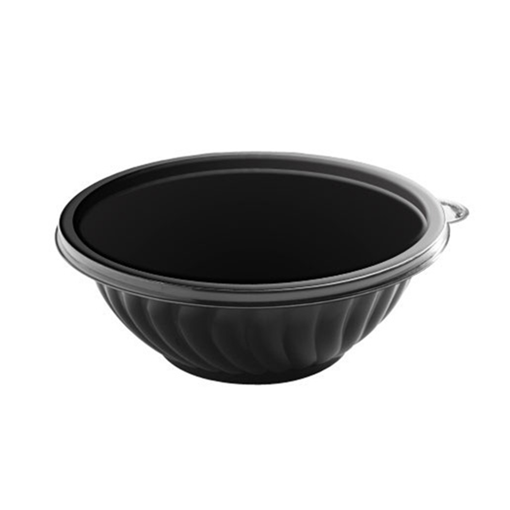 EMI-PTB16012B PrepServe Black 160 oz. PET Bowl 25/cs - EMI-PTB16012B BLK 160z PETBOWL