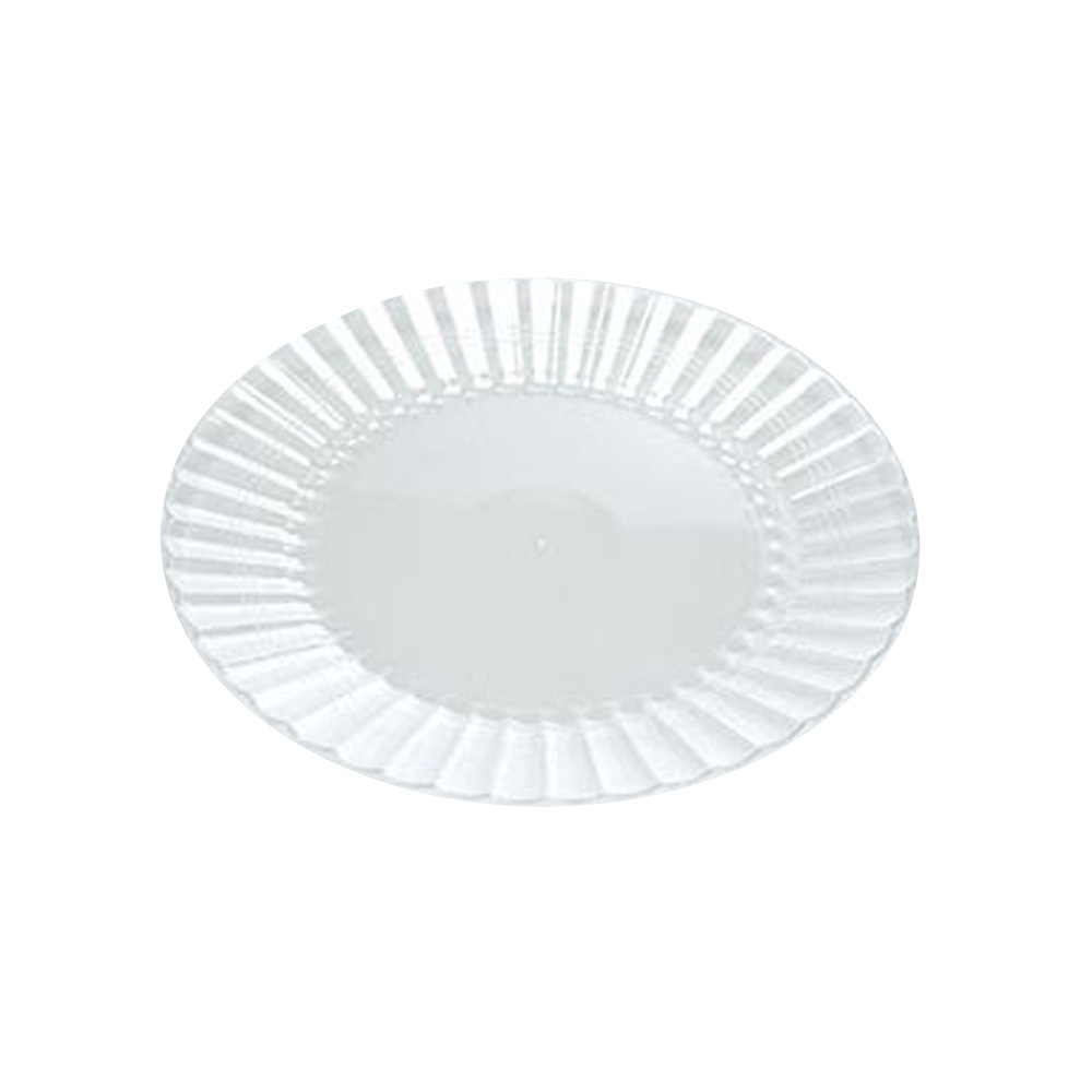 EMI-REP7C Resposables Clear 7.5" Plastic Plate 10/18 cs - EMI-REP7C 7.5"CLR PLASTIC PLTE