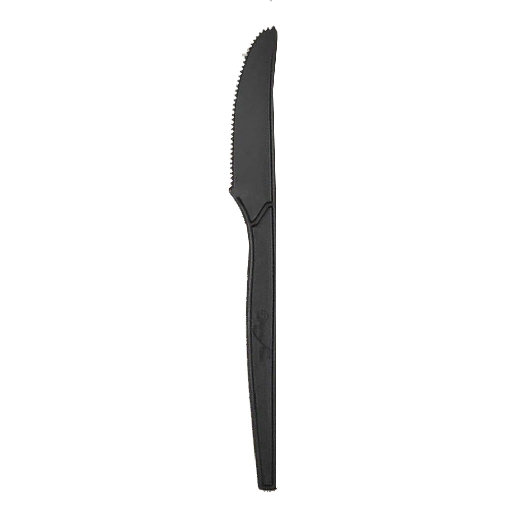 KNIFE-BLK Epoch Black Full Size Compostable Knife 1000/cs - KNIFE-BLK FULL SIZE KNIFE COMP