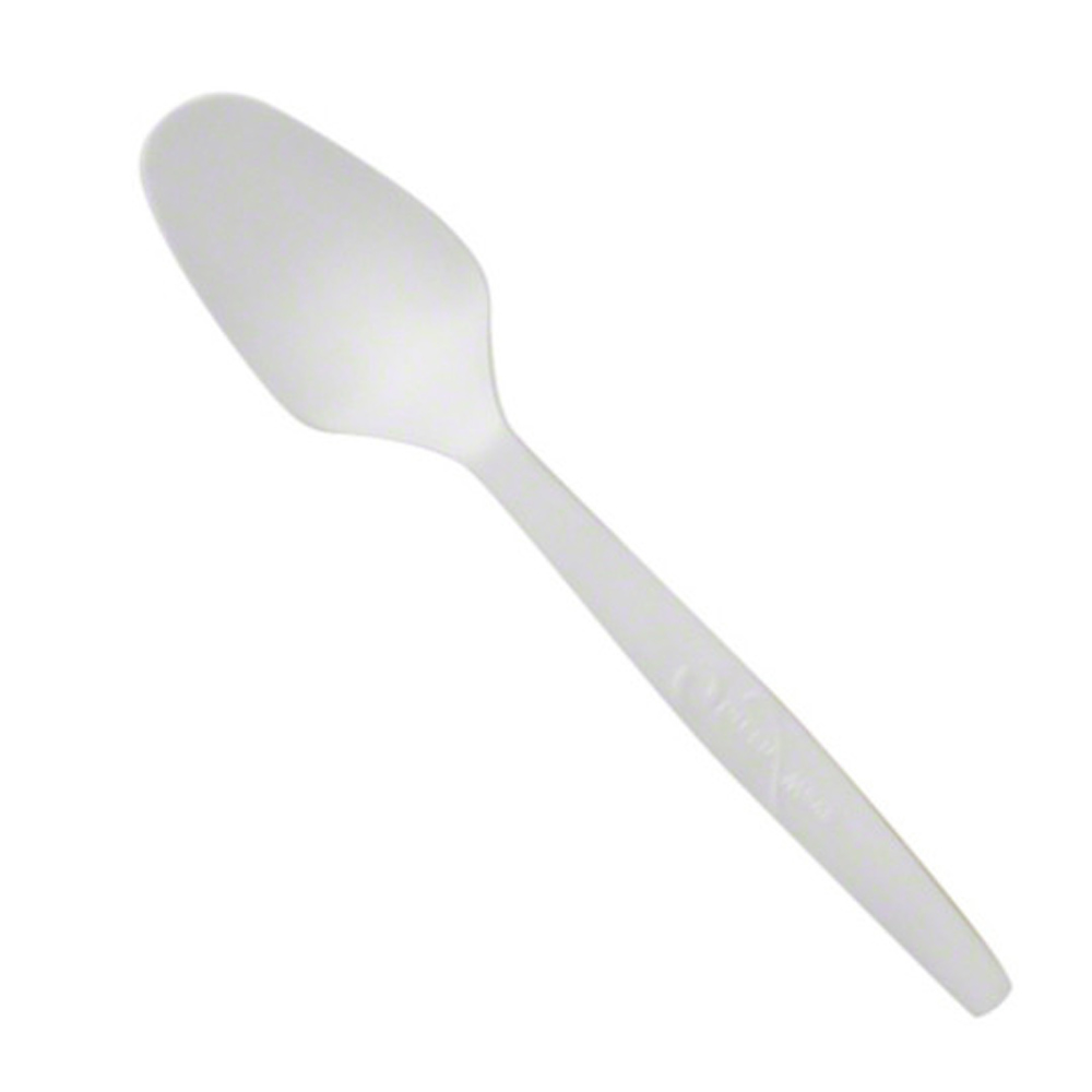 SPOON-WHTM Epoch Spoon White Compostable 1000/cs - SPOON-WHTM MID SIZE COMPOSTBLE