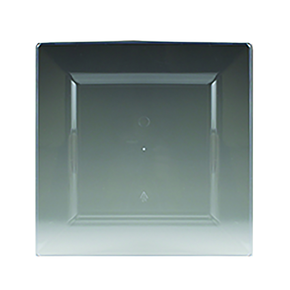 SQ10806 Simply Squared Clear 8" Plastic Plate 12/10 cs - SQ10806 8"CLR SIMSQ PLATE