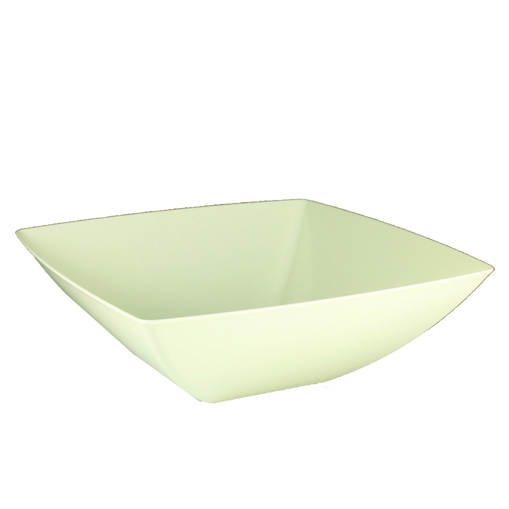 SQ80647 Simply Squared Beige 64 oz. Square Plastic Presentation Bowl 12/cs - SQ80647 64OZ BGE SIMSQ BOWL