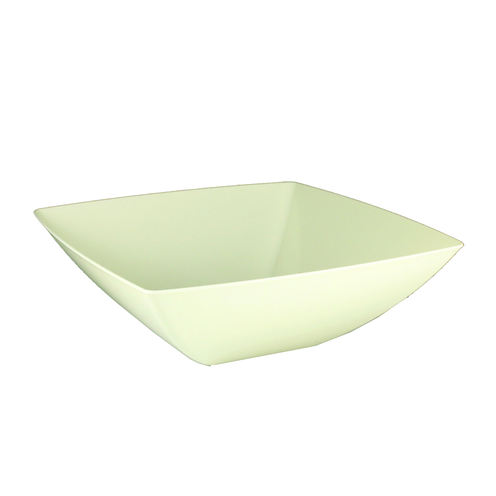 SQ81287 Simply Squared Beige 128 oz. Square Plastic Presentation Bowl 12/cs - SQ81287 128OZ BGE SIMSQ BWL