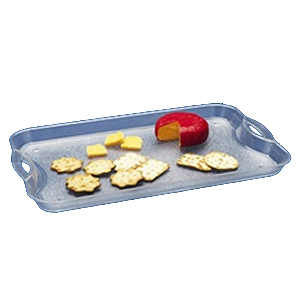 MPI1911 Crystalware Clear 19"x11"  Plastic Crystal Cut Serving Tray w/Handle 12/cs - MPI1911 19X11"CLR TRAY W/HANDL