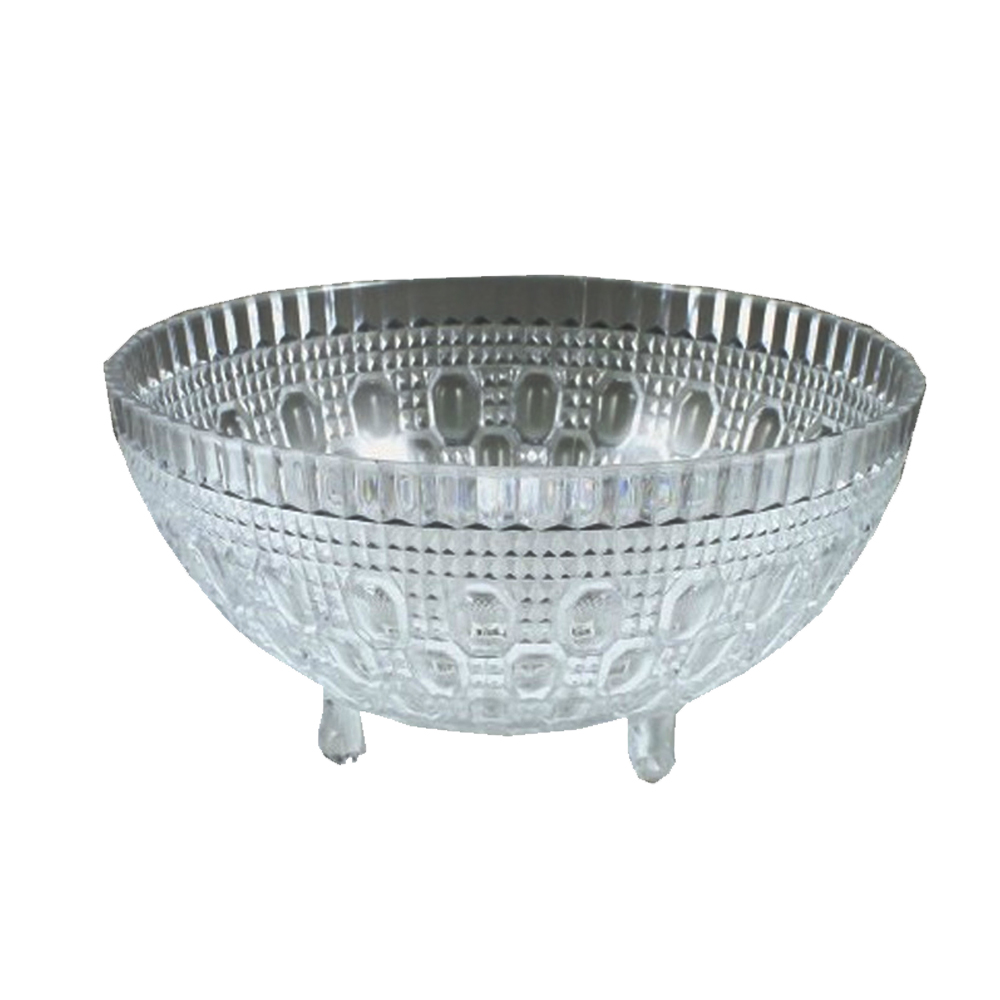 MPI0114 Crystalware Clear 1 Qt. Plastic Footed Bowl 24/cs - MPI0114 1QT CRYSTAL FOOTED BWL