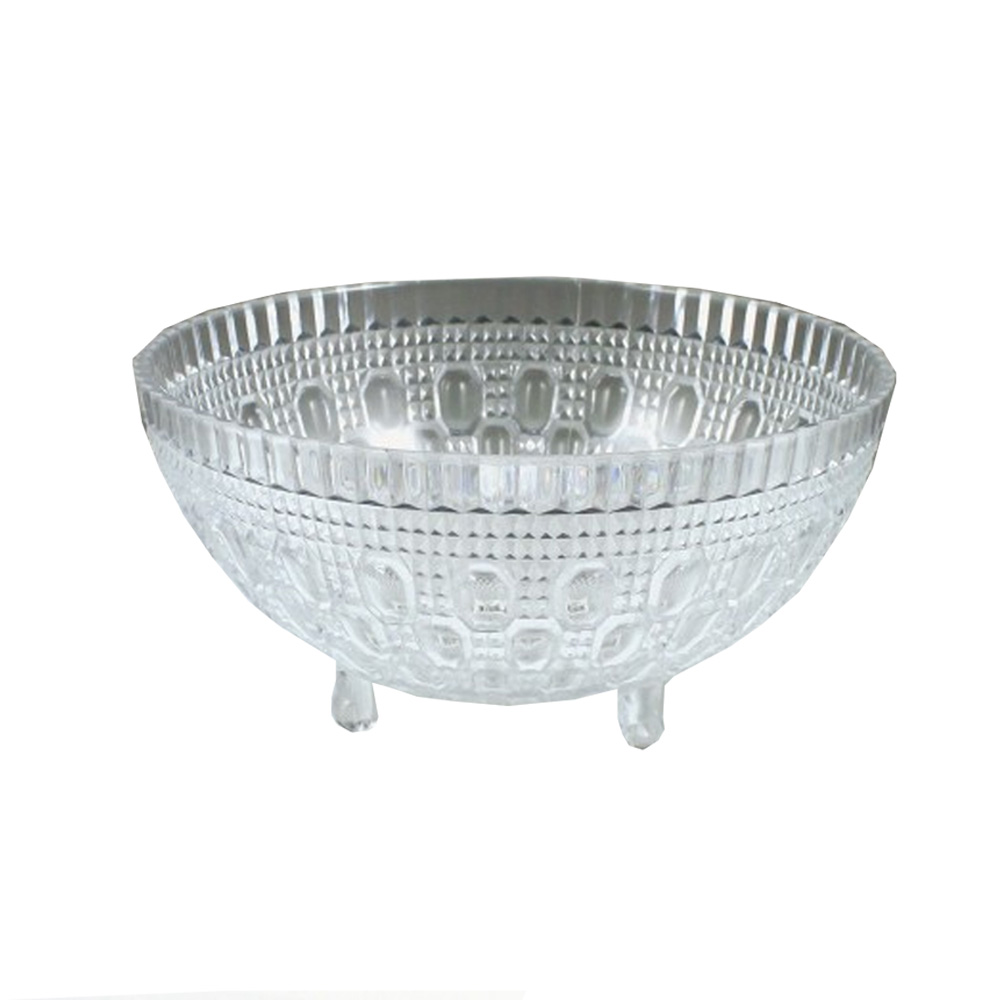 MPI0115 Crystalware Clear 2 Qt. Plastic Footed Bowl 24/cs - MPI0115 2QT CRYSTAL FOOTED BWL