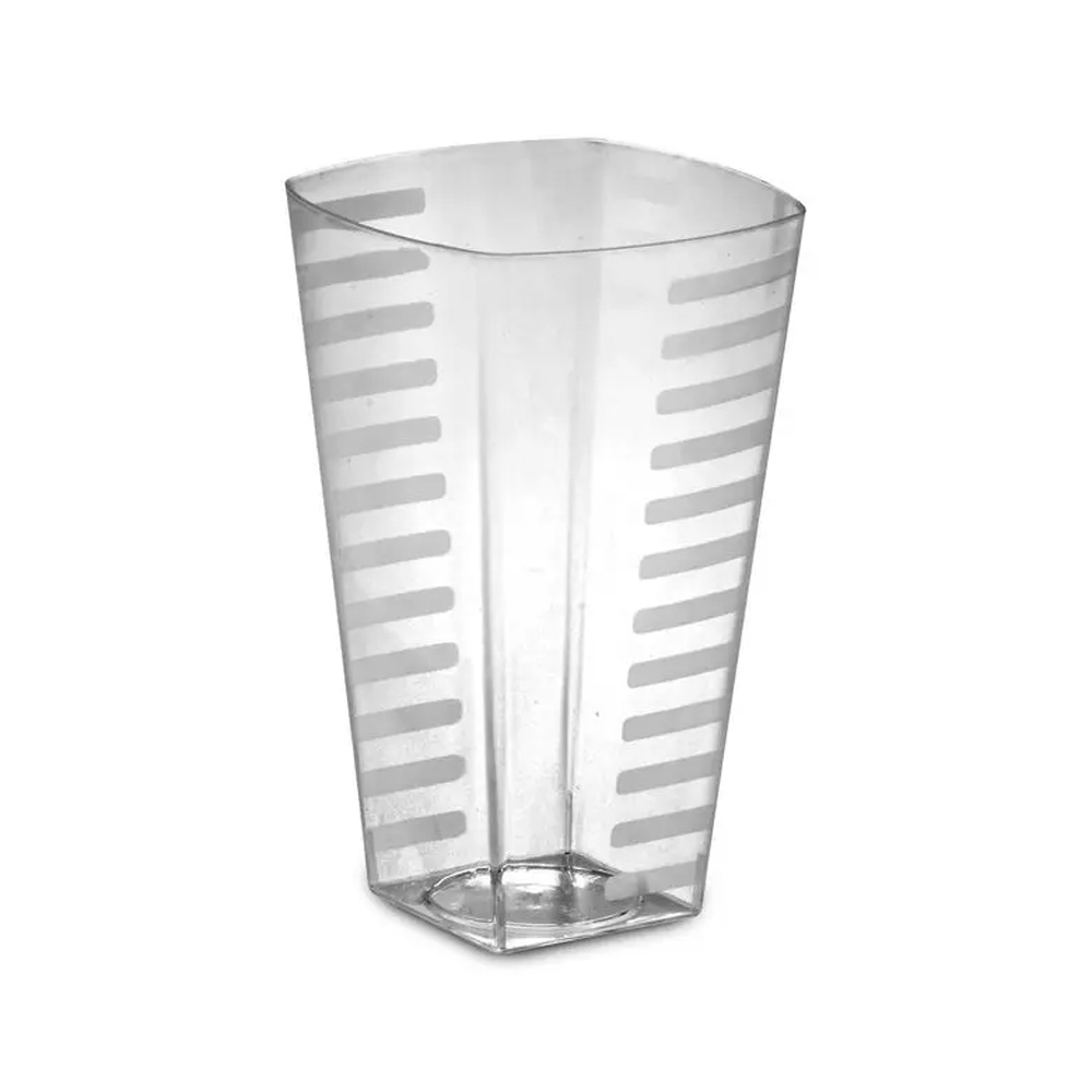 EMI-ST16 Squares Clear 16 oz. Square Plastic Tumbler 12/14 cs