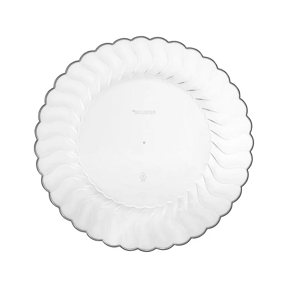 207-CL Flairware Clear 7.5" Plastic Plate 10/18 cs