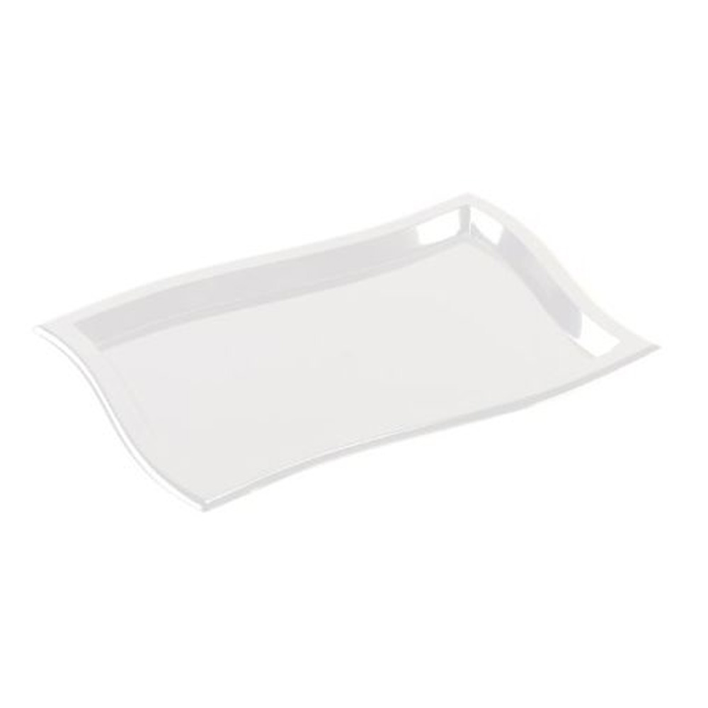 EMI-WT612C Waves Clear 6"x12" Plastic Tray 25/cs - EMI-WT612C 6X12 RECT WAVE TRAY