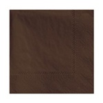 180354 Chocolate Brown Beverage Napkin 2 ply 1/4 Fold 1000/cs