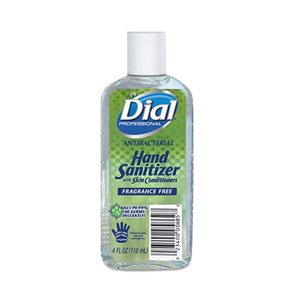 00685 Dial Professional 4 oz. Antibacterial Hand Sanitizer w/Skin